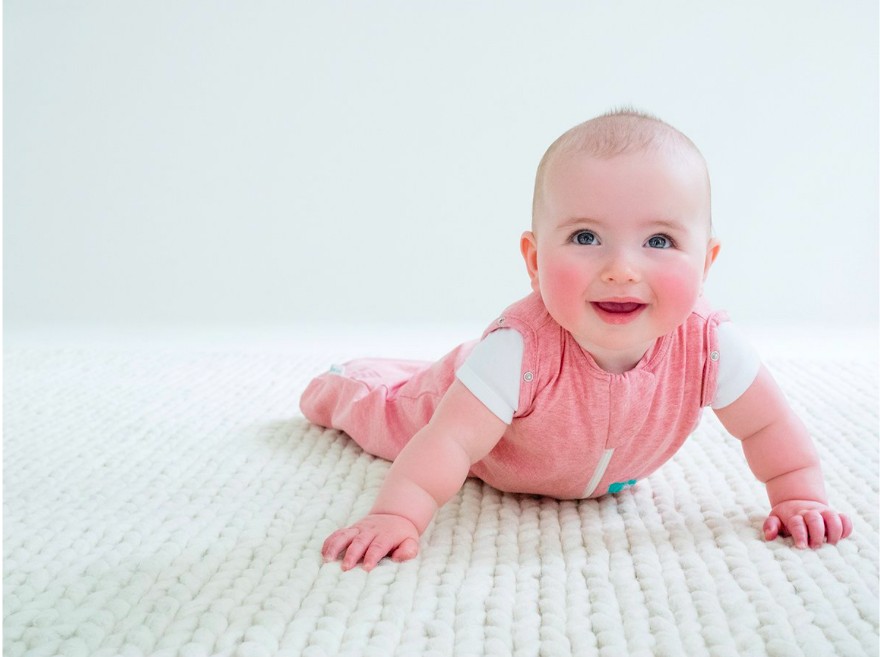 ErgoCocoon Inbaker-Slaapzak van Biologisch Katoen / Rhubarb Pink 1.0